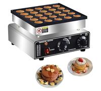 Fabricante de panqueholandés, fabricante de Pizzelle eléctrica comercial fabricante con 5 min temporizy 50-300℃ temperatura, 25pcs fabricante de gofres antiadherde Muffin para el restaurante y el hoga