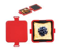Fabricante de toastie de microondas sin palos de silicona antiadherente con cocción removible, sandwichera para microondas, fácil Silicona Utensilios de Cocina de para el Desayuno Micro