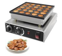 Fabricante de tortitas holandesa, Mini tortitorantiadherente, de acero inoxidable de 25 y 50 agujeros 950W 1700w máquina de fabricación de Cupcake adecuada para hacer tortitas,25(25)