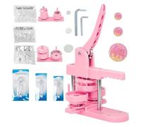 Fabricante Insignias Máquina For Hacer Botones, 25 + 32 + 58MM, Juego De Insignias DIY De Varios Tamaños, 300 Uds. De Piezas De Botones + Cortador De Círculos + Máquina For Hacer Insignias De Molde(Pi