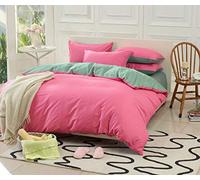 Fabricantes al por mayor de algodón de color sólido sarga cuatro juegos de algodón simple juego de 4 piezas 1.8 m colcha cubre sábanas ropa de cama