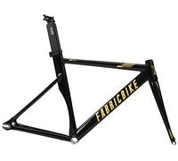 FabricBike Aero - Cuadro para Bicicleta Fixie, Fixed Gear, Single Speed, Cuadro de Aluminio y Horquilla de Carbono, 5 Colores, 3 Tallas, 2,145g (Talla M) (Glossy Black & Gold, M-54cm)