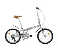 FabricBike Folding Bicicleta Plegable Cuadro Aluminio Ruedas 20" 5 Colores (Space Grey 7 Speed W/Mudguard)