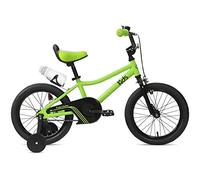 FabricBike Kids - Bicicleta con Pedales para niño y niña, Ruedines de Entrenamiento Desmontables, Frenos, Ruedas 12 y 16 Pulgadas, 4 Colores (Light Green, 16": 3-7 Años (Estatura 96cm - 120cm))