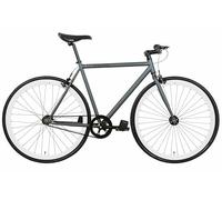 FabricBike Original - Bicicleta Fixed Gear Bike, Rueda 28 Pulgadas, Bicicleta de Piñón Fijo, Bici Single Speed, Cuadro Acero Hi-Ten, 10.45 kg (Talla M). (Graphite & White, M-53cm)