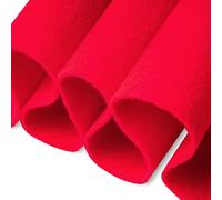 FabricLA - Tela de fieltro acrílico, material suave y no rígido, 183 cm de ancho, 1,6 mm de grosor, para manualidades, costura, acolchado y proyectos de bricolaje, media yarda (rojo 402)