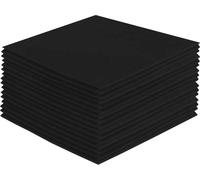 FabricLA Tela de fieltro acrílico precortada, 15,24 x 15,24 cm, para manualidades, hobby, disfraces, decoración, color negro, 36 piezas