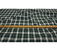 Fabrics-City 2977 - Tela de algodón, diseño de cuadros, color blanco, azul y verde