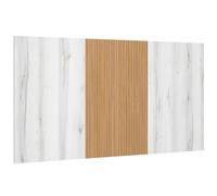 FABRIKIT Cabecero De Cama Arles Blanco Albo y Roble Rayado 159 cm