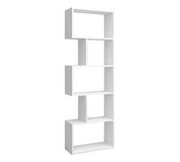 FABRIKIT Librería Estantería Neón Blanco Mate 5 Estantes 181x60x25 cm