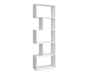 FABRIKIT Librería Estantería Neón Blanco Mate 5 Estantes 181x60x25 cm