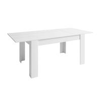 FABRIKIT Mesa de Comedor Salón Extensible Bass Estilo Moderno en Color Blanco Mate o Albo 140/200x90 cm