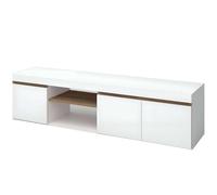 Fabrikit Mesa de TV, Blanco Mate y Naturale, Mediano