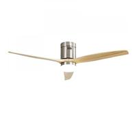 Fabrilamp Aguilon Ventilador de Techo con Luz y Mando 39W Níquel/Haya