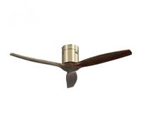Ventilador dc aguilon cuero 3 aspas roble 5 velocidades sin luz remoto y temporiz.132d