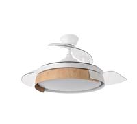 FABRILAMP AKUNADECOR Ventilador De Aspas Desplegables Provenza Blanco, Dc Y Led Integrado