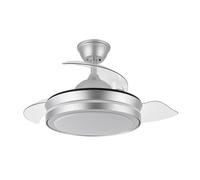 Fabrilamp Ventilador de techo Esparta S Níquel con iluminación LED y motor DC