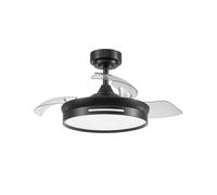 FABRILAMP AKUNADECOR Ventilador Led 48w Modelo Micenas Negro Motor Dc