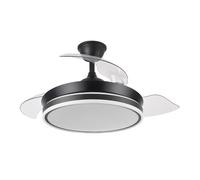 Ventilador dc bayomo negro 72w 7200lm 91d 3asp.desplegables 3000 - 4000 - 6000k remoto - temporizador - memoria