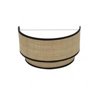 Fabrilamp Aplique Roque – tela natural con detalle negro