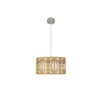 Fabrilamp colgante 1xe27 modelo katerina niquel/madera clara regulable