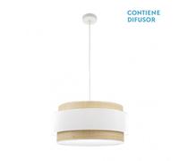Fabrilamp colgante 3 luces modelo kandy natural/blanco
