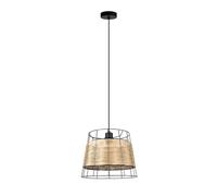 Fabrilamp colgante burano 1xe27 forja/ratan regx32x32 cm