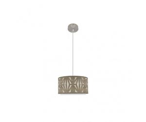 Fabrilamp colgante con pantalla gris modelo katerina 1luz xe27