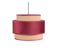 Fabrilamp colgante de 1 luz con 3 pantallas adriano rojo vino