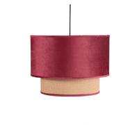 Fabrilamp colgante de 2 pantallas nerva rojo vino de 40 cm