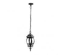 Abrila Caelum Negro - Colgante Exterior Clásico Aluminio / Cristal 44 Ip