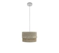 Fabrilamp colgante de la serie ekaterina estilo rustico acabado beige