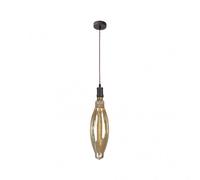 Fabrilamp colgante lilia 1xe27 marron/ambar bombilla incluida 8w 3000k