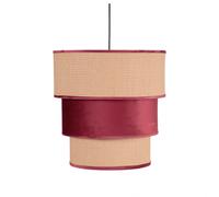 Fabrilamp colgante lucio de 3 pantallas y una luz e27 rojo vino