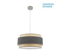 Fabrilamp colgante modelo kandy natural/gris 3 luces