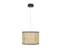 Fabrilamp colgante natasha 1xe27 negro/cañizo regx30x30 cm