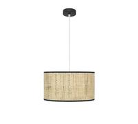 Fabrilamp colgante natasha 1xe27 negro/cañizo regx40x40 cm