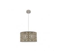 Fabrilamp colgante niquel/madera gris modelo katerina 1xe27 regulable