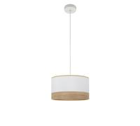 Fabrilamp colgante olga 1xe27 blanco/blanco-mad.clara regx30x30 cm