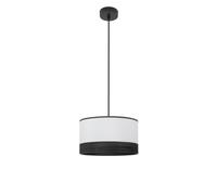 Fabrilamp colgante olga 1xe27 negro/blanco-mad.negra regx30x30 cm