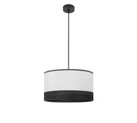Fabrilamp colgante olga 1xe27 negro/blanco-mad.negra regx40x40 cm