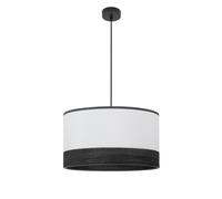 Fabrilamp colgante olga 1xe27 negro/blanco-mad.negra regx50x50 cm