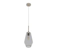 Fabrilamp colgante pinap 1xe27 niquel/ahumado regx17x17 cm