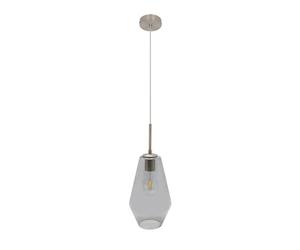 Fabrilamp colgante pinap 1xe27 niquel/ahumado regx17x17 cm