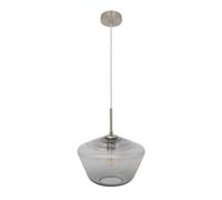 Fabrilamp colgante pinap 1xe27 niquel/ahumado regx30x30 cm
