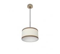 Fabrilamp colgante realizado en metal color cuero 1luz modelo soprano