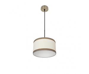 Fabrilamp colgante realizado en metal color cuero 1luz modelo soprano