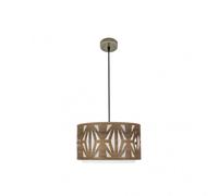 Fabrilamp colgante regulable modelo katerina 1xe27 cuero/madera oscura