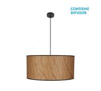 Fabrilamp colgante regulable modelo papiro 3xe27 pergamino/negro