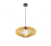 Abrila Sapelli Madera Natural/Negro - Colgante Rústico 1Xe27 45 Cm